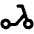 Scooter Bold Icon from Phosphor Bold Set