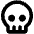 Skull Bold Icon from Phosphor Bold Set