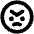 Smiley Angry Bold Icon from Phosphor Bold Set