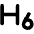 Text H Six Bold Icon from Phosphor Bold Set