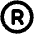 Trademark Registered Bold Icon from Phosphor Bold Set