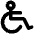 Wheelchair Bold Icon from Phosphor Bold Set | Free Download as SVG Vector and Transparent PNG | Streamline icons