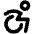 Wheelchair Motion Bold Icon from Phosphor Bold Set