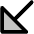 Arrow Down Left Duotone Icon from Phosphor Duotone Set