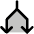 Arrows Split Duotone Icon from Phosphor Duotone Set