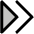 Caret Double Right Duotone Icon from Phosphor Duotone Set