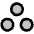 Circles Three Duotone Icon from Phosphor Duotone Set