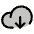 Cloud Arrow Down Duotone Icon from Phosphor Duotone Set
