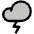 Cloud Lightning Duotone Icon from Phosphor Duotone Set