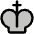 Crown Cross Duotone Icon from Phosphor Duotone Set