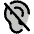 Ear Slash Duotone Icon from Phosphor Duotone Set