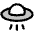 Flying Saucer Duotone Icon from Phosphor Duotone Set