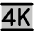 Four K Duotone Icon from Phosphor Duotone Set