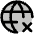 Globe X Duotone Icon from Phosphor Duotone Set