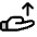 Hand Arrow Up Duotone Icon from Phosphor Duotone Set