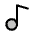 Music Note Simple Duotone Icon from Phosphor Duotone Set