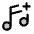 Music Notes Plus Duotone Icon from Phosphor Duotone Set