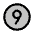 Number Circle Nine Duotone Icon from Phosphor Duotone Set