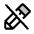 Pencil Slash Duotone Icon from Phosphor Duotone Set
