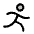 Person Simple Run Duotone Icon from Phosphor Duotone Set