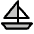 Sailboat Duotone Icon from Phosphor Duotone Set