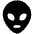 Alien Fill Icon from Phosphor Fill Set