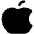 Apple Logo Fill Icon from Phosphor Fill Set