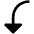 Arrow Bend Left Down Fill Icon from Phosphor Fill Set