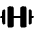 Barbell Fill Icon from Phosphor Fill Set