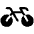 Bicycle Fill Icon from Phosphor Fill Set