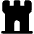 Castle Turret Fill Icon from Phosphor Fill Set
