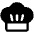 Chef Hat Fill Icon from Phosphor Fill Set