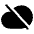 Cloud Slash Fill Icon from Phosphor Fill Set