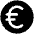 Currency Eur Fill Icon from Phosphor Fill Set | Free Download as SVG Vector and Transparent PNG | Streamline icons