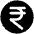 Currency Inr Fill Icon from Phosphor Fill Set