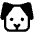 Dog Fill Icon from Phosphor Fill Set