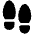 Footprints Fill Icon from Phosphor Fill Set