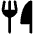 Fork Knife Fill Icon from Phosphor Fill Set