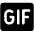 Gif Fill Icon from Phosphor Fill Set