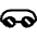 Goggles Fill Icon from Phosphor Fill Set