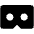 Google Cardboard Logo Fill Icon from Phosphor Fill Set