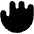 Hand Grabbing Fill Icon from Phosphor Fill Set