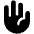 Hand Palm Fill Icon from Phosphor Fill Set