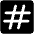 Hash Fill Icon from Phosphor Fill Set