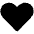 Heart Straight Fill Icon from Phosphor Fill Set