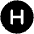 Letter Circle H Fill Icon from Phosphor Fill Set