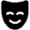 Mask Happy Fill Icon from Phosphor Fill Set