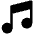 Music Notes Fill Icon from Phosphor Fill Set