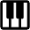 Piano Keys Fill Icon from Phosphor Fill Set