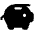 Piggy Bank Fill Icon from Phosphor Fill Set